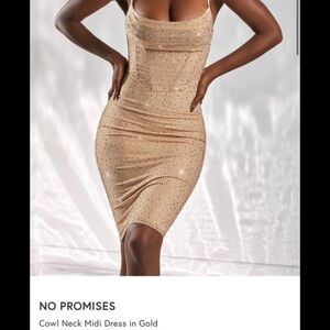 Oh Polly nude embellished no promises midi dress. Brand new, size 6
